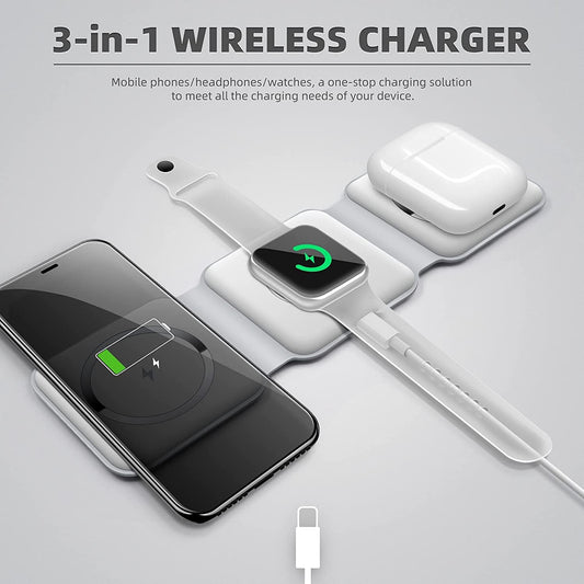 Wireless Charging Device For Phone/SmartWatch/Airpords.